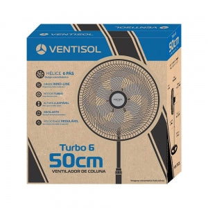 Ventilador de Coluna Ventisol Turbo 6 Pás 50cm Bronze 127V - Imagem 10