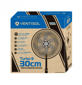 Ventilador de Coluna Ventisol Turbo 6 Pás 30cm Preto 127V - Imagem 12