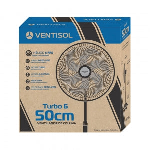Ventilador de Coluna Ventisol Turbo 6 Pás 50cm Vermelho 220V - Imagem 9