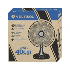Ventilador de Mesa Ventisol Turbo 6 Pás 40cm Azul 127V - Imagem 10