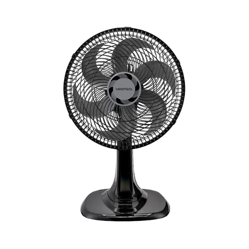 Ventilador de Mesa Ventisol Turbo 6 Pás 30cm Preto 220V - Imagem 3